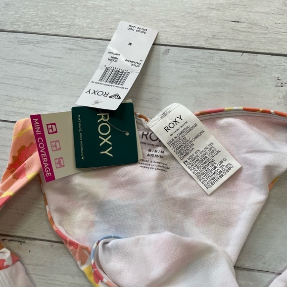Roxy Pt beach classics cheeky hl floral bikini bottom M - Picture 5 of 8